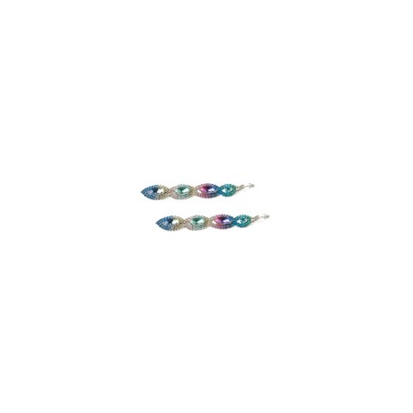 Aretes "Elegancia Multicolor" ????✨: Deslumbrantes y Largos