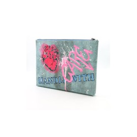 Bolsa Artistica tipo sobre Grande "HANDLE WITH CARE"