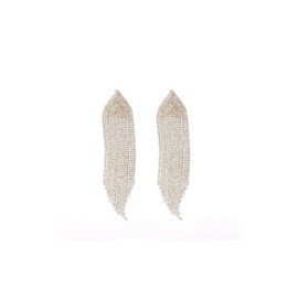 Aretes Cascada Triangular Oro y Plata