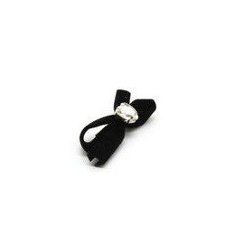 Broche de Lazo Terciopelo Negro