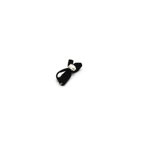 Broche de Lazo Terciopelo Negro