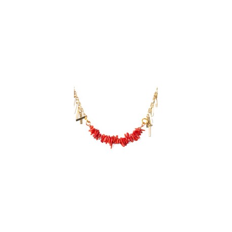 Collar Dorado con Corales