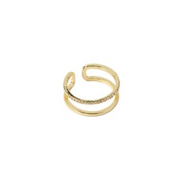 Anillo Dorado con Brillos
