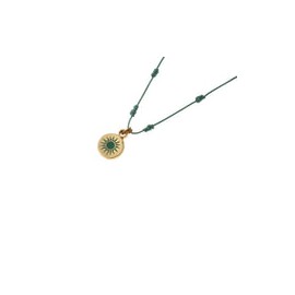 Collar hilo verde con dije Sol