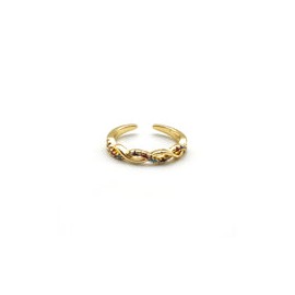 Anillo trenzado cristales