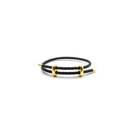 Pulsera Unisex de vinipiel tejido tipo vibora, ajustable
