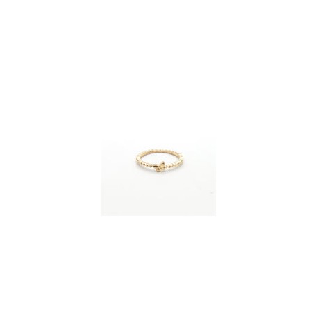Anillo Dorado Mariposa Bolitas