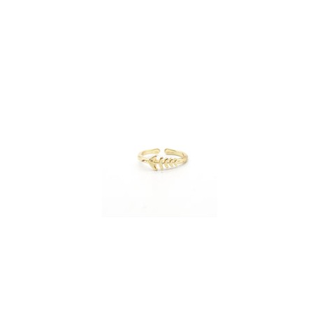Anillo Esqueleto de Pez Dorado