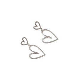 Aretes "Corazones Gemelos" ????: Estilo Elegante con Cristal