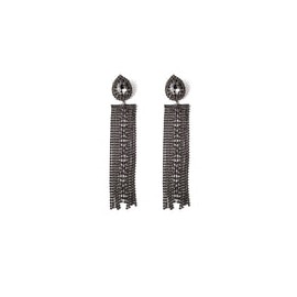 Aretes "Elegancia Nocturna" ????✨: Gotas de Cristales Negros