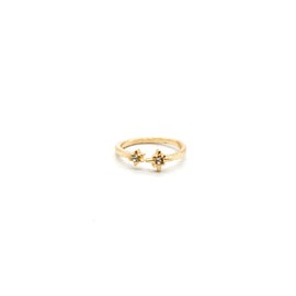 Anillo de Estrellas con Brillos Dorado