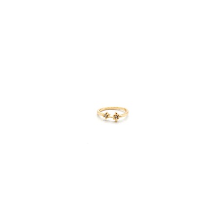 Anillo de Estrellas con Brillos Dorado
