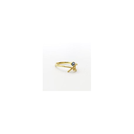 Anillo Dorado Ojo con nudo
