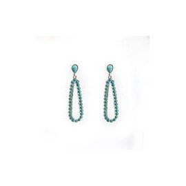 Aretes Cascada Turquesa en Diseño Filigrana