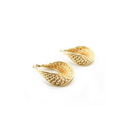 Aretes de Aro Trenzado Dorado