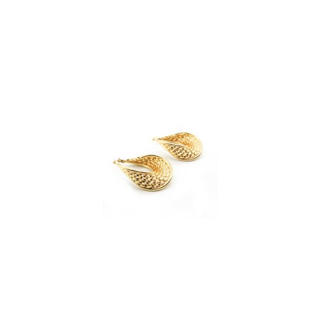 Aretes de Aro Trenzado Dorado