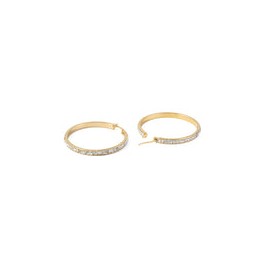 Hoops Doradas con Cristales