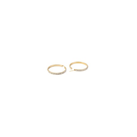 Hoops Doradas con Cristales